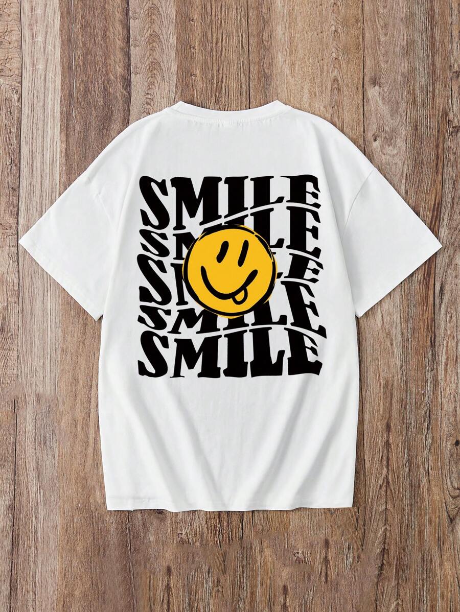 SHEIN Leap Crew 青少年女孩休闲卡通印花短袖 T 恤，适合夏季 - 白色 - 查看 1