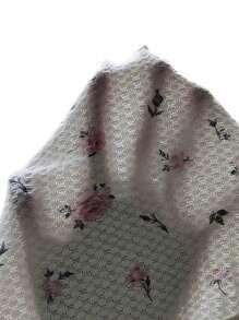 印花木耳邊前蝴蝶結睡裙