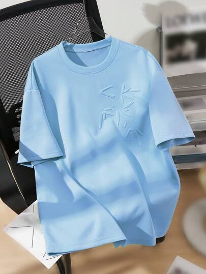 Guys Solid Drop Shoulder Tee