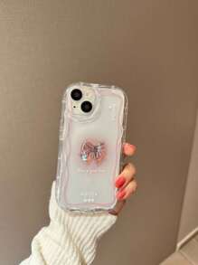 Bow Bow-Knot Decor Clear Phone Case - Multicolor - View 3