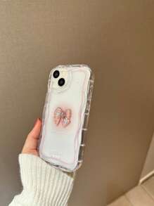 Bow Bow-Knot Decor Clear Phone Case - Multicolor - View 4