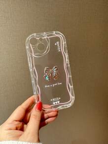 Bow Bow-Knot Decor Clear Phone Case - Multicolor - View 5