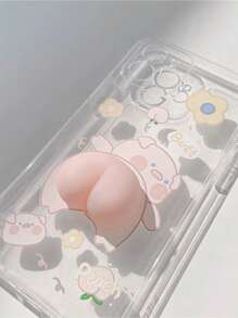 Funny 3D Peach Decor Cartoon Graphic Phone Case Compatible With IPhone 11,IPhone 13,IPhone 14 Pro Max - Multicolor - View 6