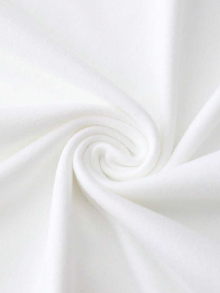 Manfinity Homme T-shirts för män Fit Crew Neck Kortärmad Vanlig Casual Enkel Summer Polyester - Vitt - Visa 5