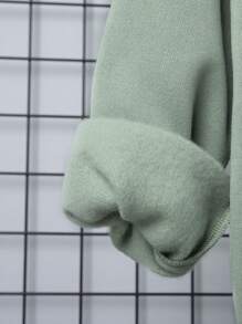 SHEIN 男大童熊和字母圖案保暖套頭衫和運動褲 - 薄荷綠 - 查看 4