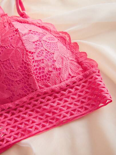 3packs Bloemen Kanten BH Slipje Lingerie Set view 4