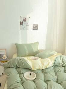 Green Duvet Cover Set (3pcs), Without Filling - Green - View 1