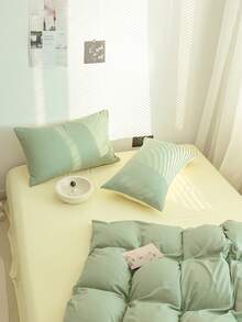 Green Duvet Cover Set (3pcs), Without Filling - Green - View 7