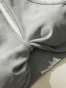 SHEIN Sujetador girante delantero halter - Gris - Ver 4