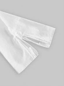 NAFA ROMANTICISATION OF HOME Camisa unicolor con cremallera bajo asimétrico - Blanco - Ver 3