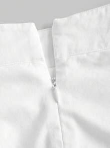 NAFA CELEBRATE YOUR WAY 素色不對稱下擺半身裙 - 白色 - 查看 4