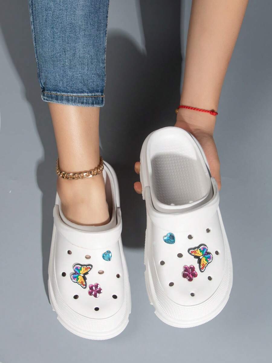 New Arrival Fashionable Versatile Breathable Hollow Out Shoes For Women, Anti-slip Beach & Pool Slippers - White - View 1