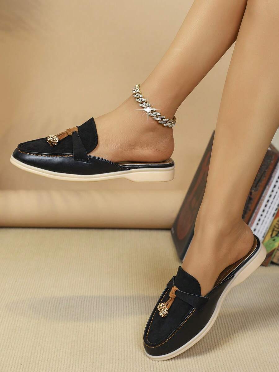 Dép xỏ ngón nữ đế mềm, thiết kế xỏ ngón thoải mái khi đi ra ngoài - màu đen - Xem 1