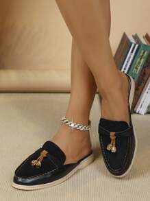 Dép xỏ ngón nữ đế mềm, thiết kế xỏ ngón thoải mái khi đi ra ngoài - màu đen - Xem 3