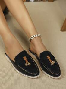 Dép xỏ ngón nữ đế mềm, thiết kế xỏ ngón thoải mái khi đi ra ngoài - màu đen - Xem 6