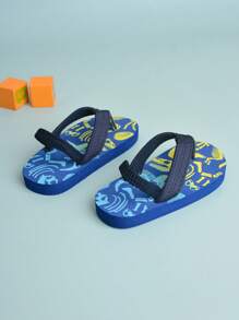 1 Pair Of Yellow & Blue Cartoon Dinosaur Fossil Pattern Classic Simple ...