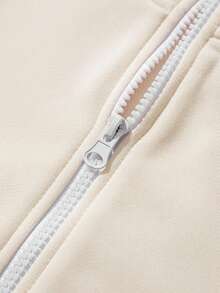 Manfinity Homme Men Contrast Side Seam Jacket & Drawstring Waist Shorts Track Suit - Multicolor - View 5