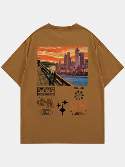 Street Life Guys Letter & Picture Print Tee