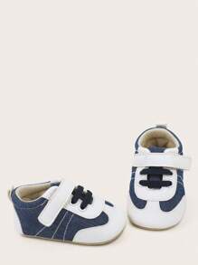 春秋季透气防滑软底婴儿学步鞋适合0-1岁男孩和女孩 - 白色 - 查看 4