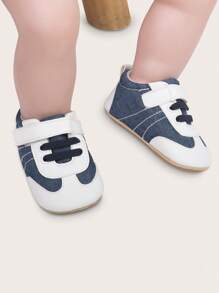 春秋季透气防滑软底婴儿学步鞋适合0-1岁男孩和女孩 - 白色 - 查看 6