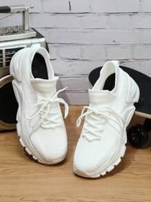 Trắng Mềm mại Nhẹ Thoáng khí Không giới tính Giải trí Vớ thể thao Giày dép - trắng - Xem 3