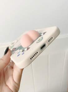 Funny Decompression Finger Pinch Cartoon Cow Phone Case Compatible With IPhone15/15Plus/15Pro/15Promax - Multicolor - View 4