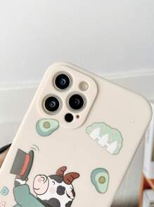 Funny Decompression Finger Pinch Cartoon Cow Phone Case Compatible With IPhone15/15Plus/15Pro/15Promax - Multicolor - View 6