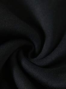 SHEIN EZwear Slogan Graphic Thermal Lined Sweatshirt THE STARRY NIGHT VINCENT VAN GOGH Museum Of Modern Art, New York 1889 - Black - View 3