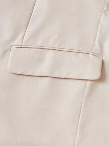 Manfinity VCAY Men Plus Solid Single Breasted Blazer & Suit Pants - Beige - View 8