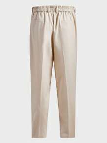 Manfinity VCAY Men Plus Solid Single Breasted Blazer & Suit Pants - Beige - View 9