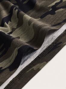 SHEIN EZwear 夏季加大迷彩印花紧身连衣裙 - 彩色 - 查看 4