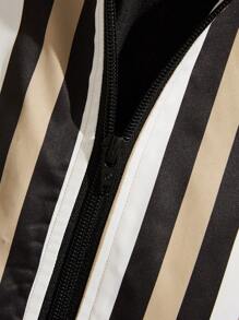 Manfinity VCAY Lỏng lẻo phù hợp Nam In sọc Áo khoác bomber - Nhiều màu - Xem 5