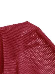 SHEIN SXY Solid Halter Top & Split Back Skirt - Hot Pink - View 7