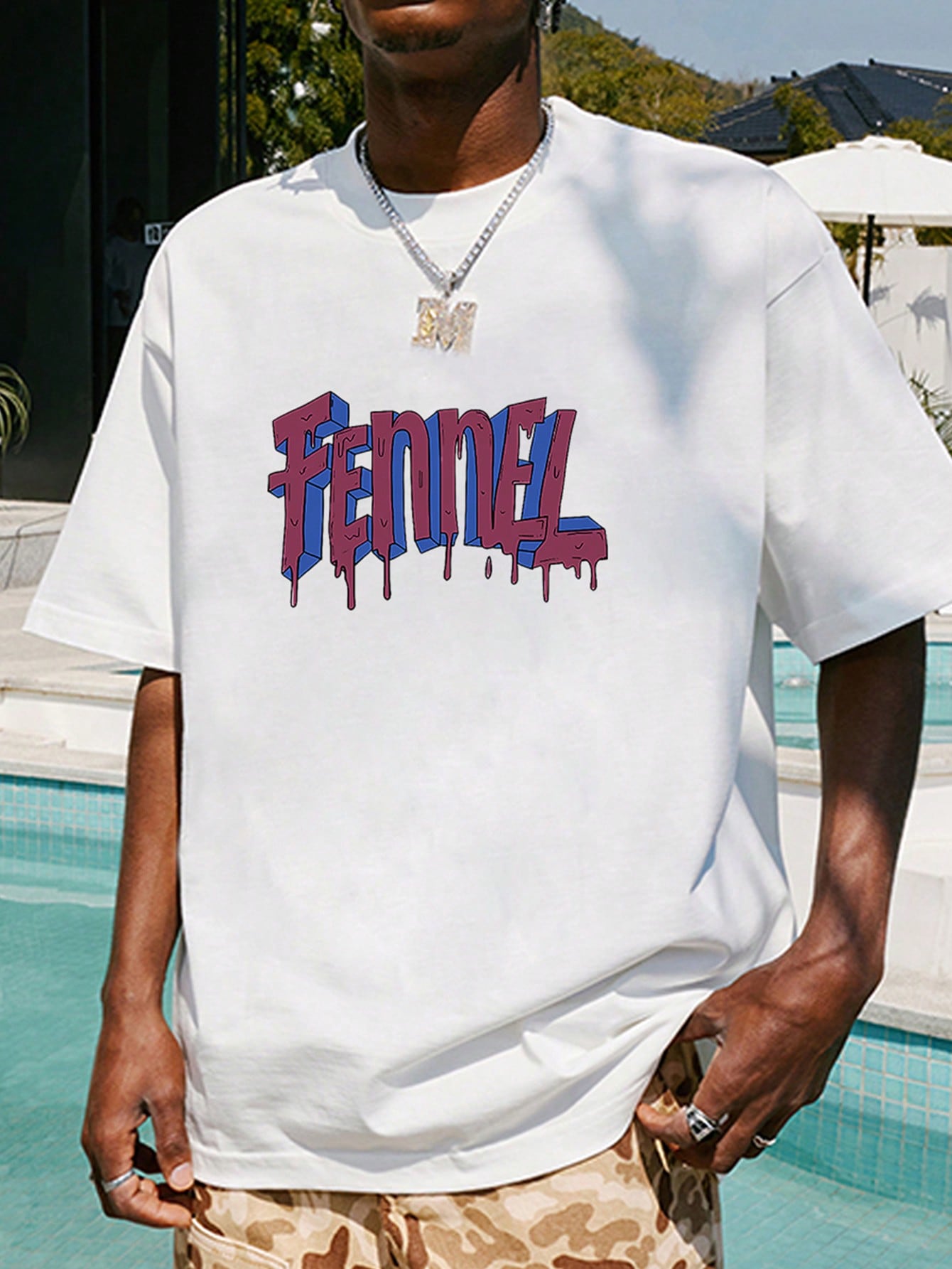 Men Letter Graphic Tee