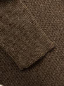 SHEIN Unity Off Shoulder Jumper - Brown - View 3