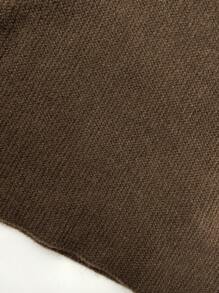 SHEIN Unity Off Shoulder Jumper - Brown - View 4