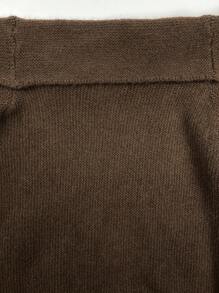 SHEIN Unity Off Shoulder Jumper - Brown - View 7