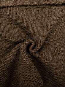 SHEIN Unity Off Shoulder Jumper - Brown - View 8