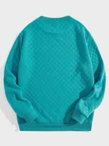 Manfinity VCAY Nam Chi tiết Patched thư Áo nỉ - Màu xanh Cadet - Xem 2