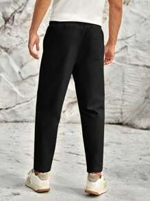 HIMLAND Men Solid Slant Pocket Pants