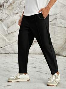 HIMLAND Men Solid Slant Pocket Pants