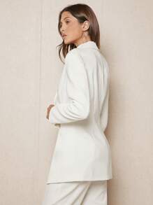 BizChic Cổ áo Đan chéo Áo vest - trắng - Xem 2