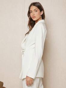 BizChic Cổ áo Đan chéo Áo vest - trắng - Xem 6