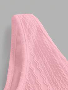 SHEIN ICON Solid Unitard Romper - Baby Pink - View 9