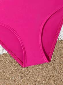 少女扎染心形印花比基尼套装夏日海滩 - 彩色 - 查看 4