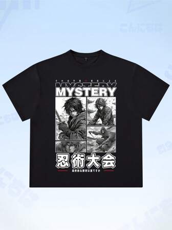 Anime تي شيرت جرافيك شخص للشباب