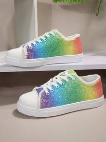 Của phụ nữ Thể thao Giản dị Giày dép Với Màu sắc thay đổi dần Mặt trước thắt dây Và Bánh xe Đối với Trượt patin - Nhiều màu - Xem 3