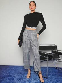 Maija 字母圖案短款T恤 - 黑色 - 查看 7