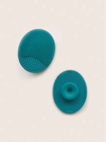 Silicone Facial Cleansing Brush - Green - View 1