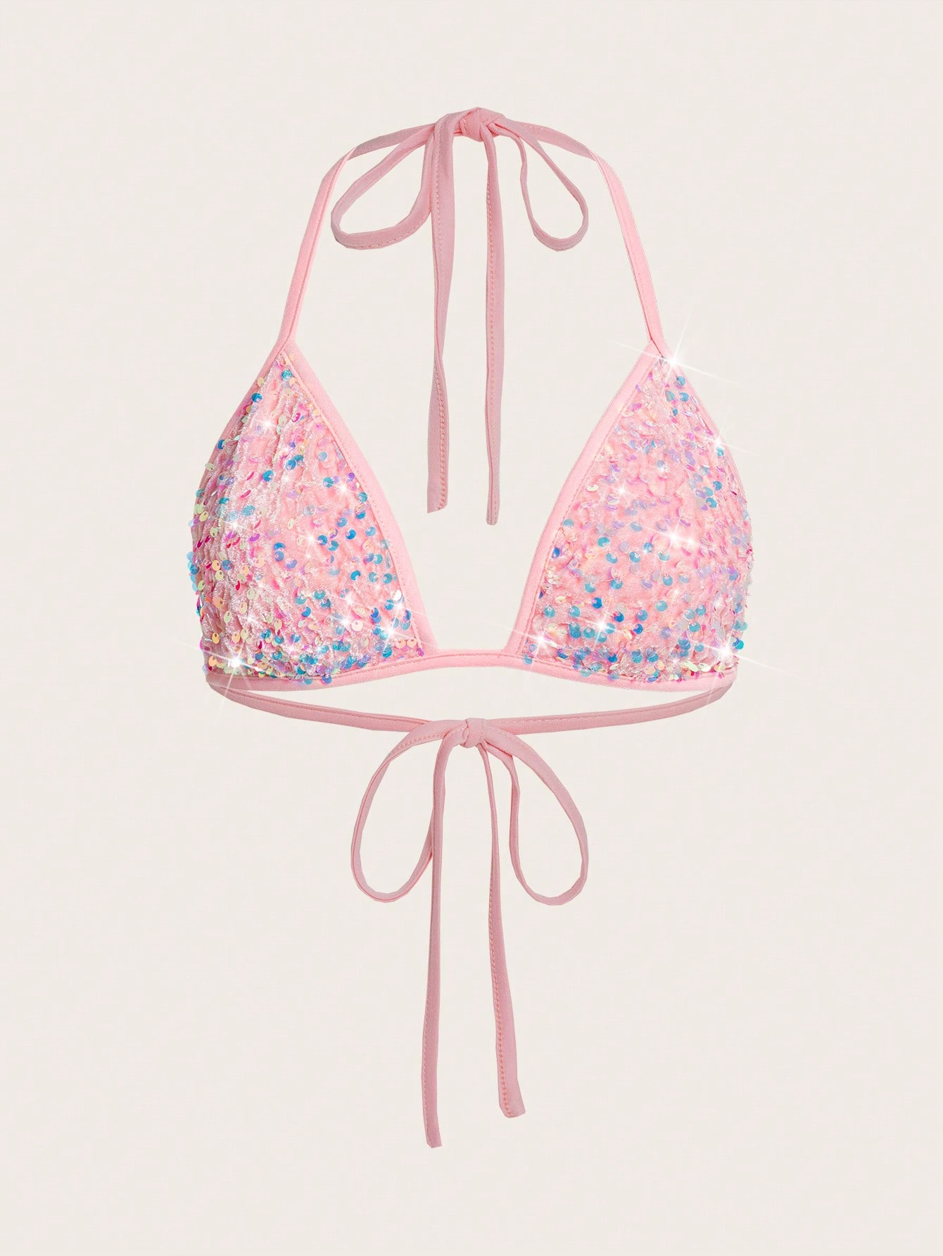 Sequin halter top